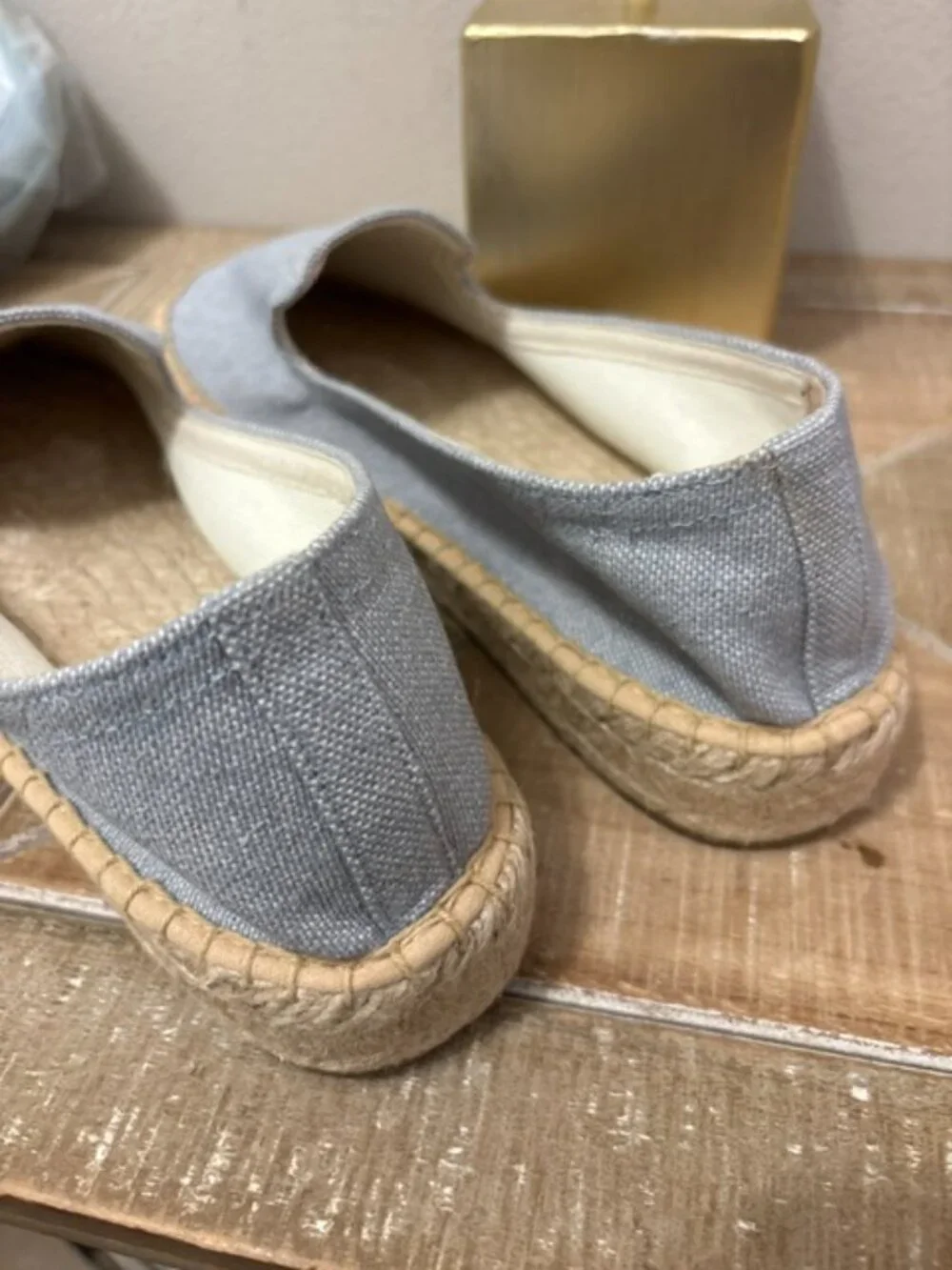 NWOT Soludos Smoking Platform Espadrille Dolphin Blue Sizes 8 9 10